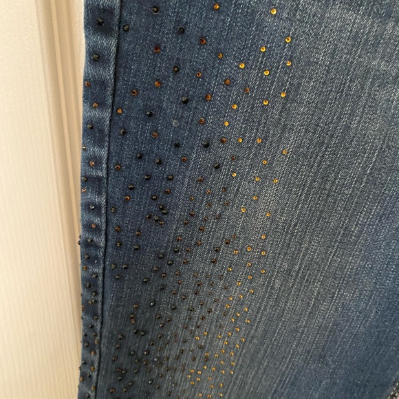 Chico’s so slimming ankle jeans size (00/2-XXS)Rainier Indigo w/sparkling jewel - Picture 4 of 11